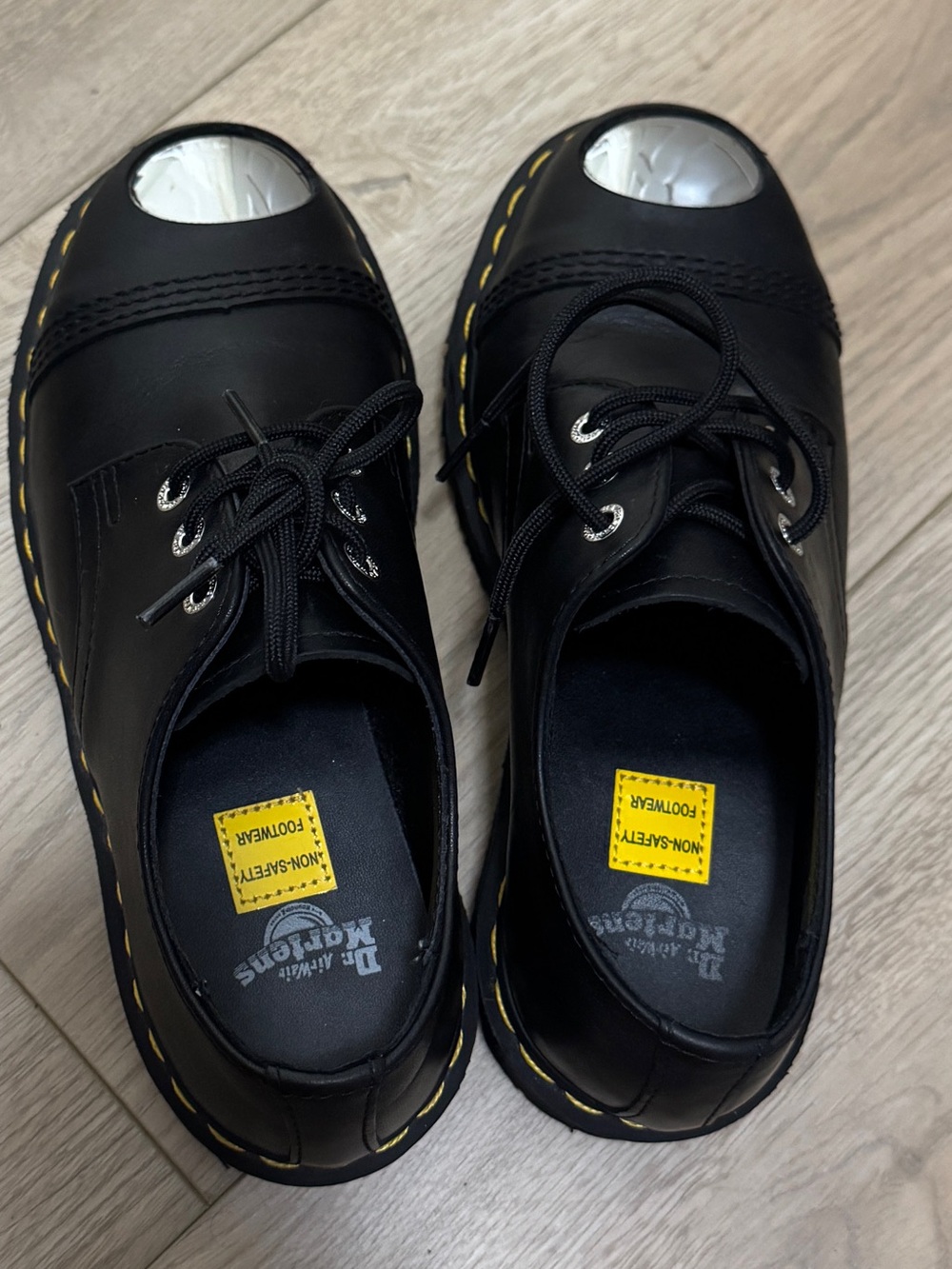 Dr. Martens 1925 Luxor Blk Steel Toe Cap 3-Eye Oxford Shoes Unisex M5/W6 - Picture 2 of 8